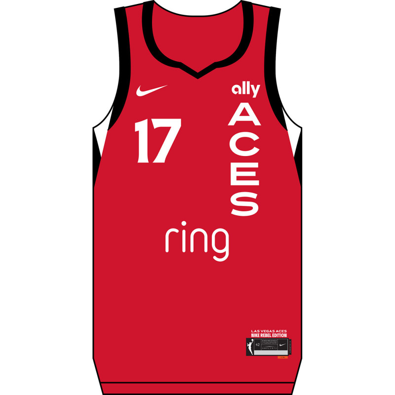 NIKE LAS VEGAS ACES MEGAN GUSTAFSON REBEL JERSEY