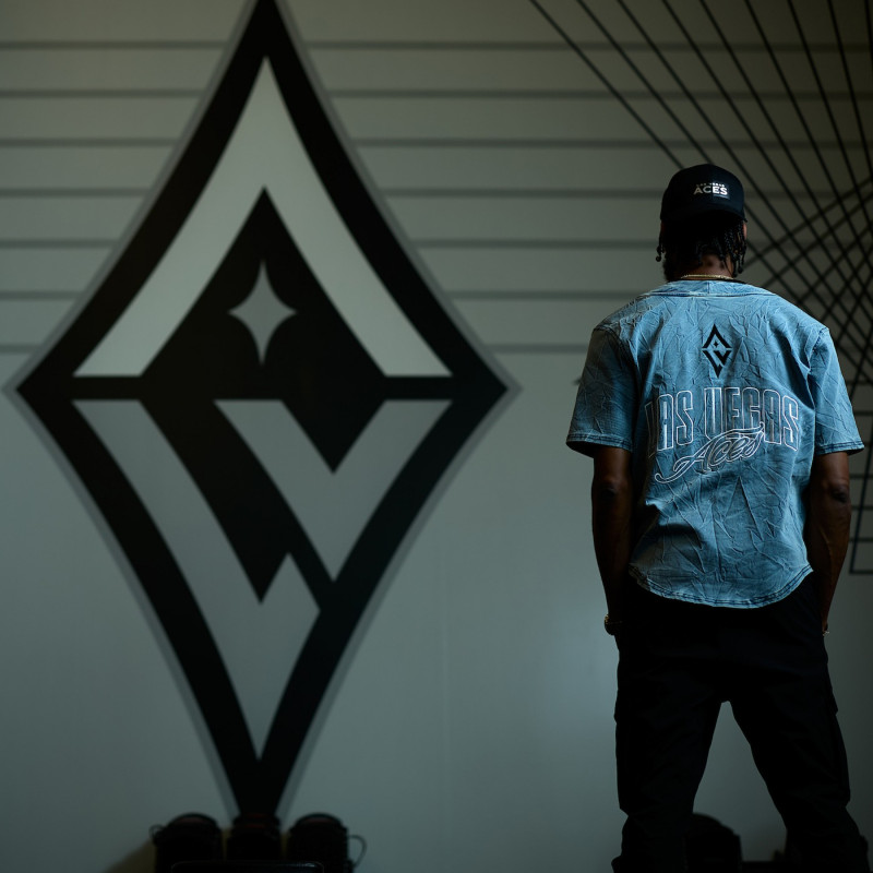 LAS VEGAS ACES BUTTON UP DENIM SHIRT