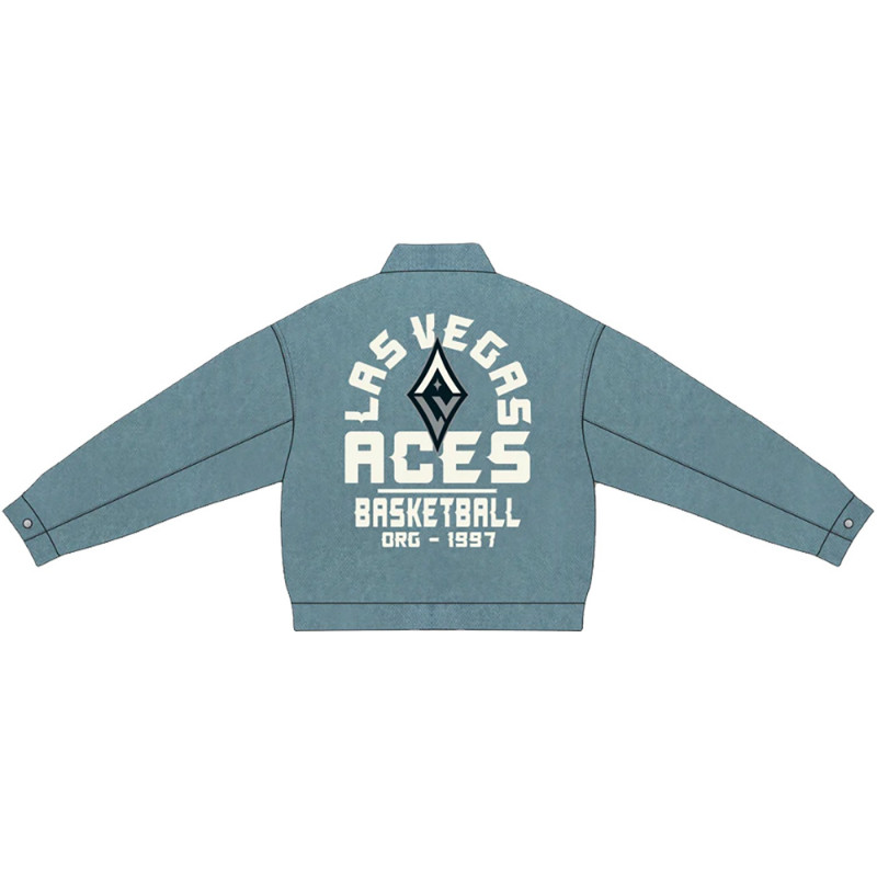 LAS VEGAS ACES FULL ZIP DENIM JACKET