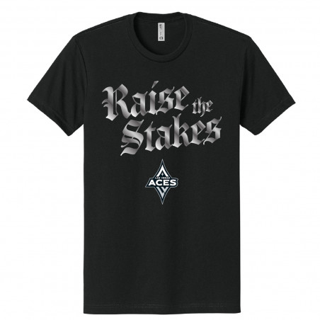 LAS VEGAS ACES RAISE THE STAKES 2025 PLAYOFFS BLACK TEE
