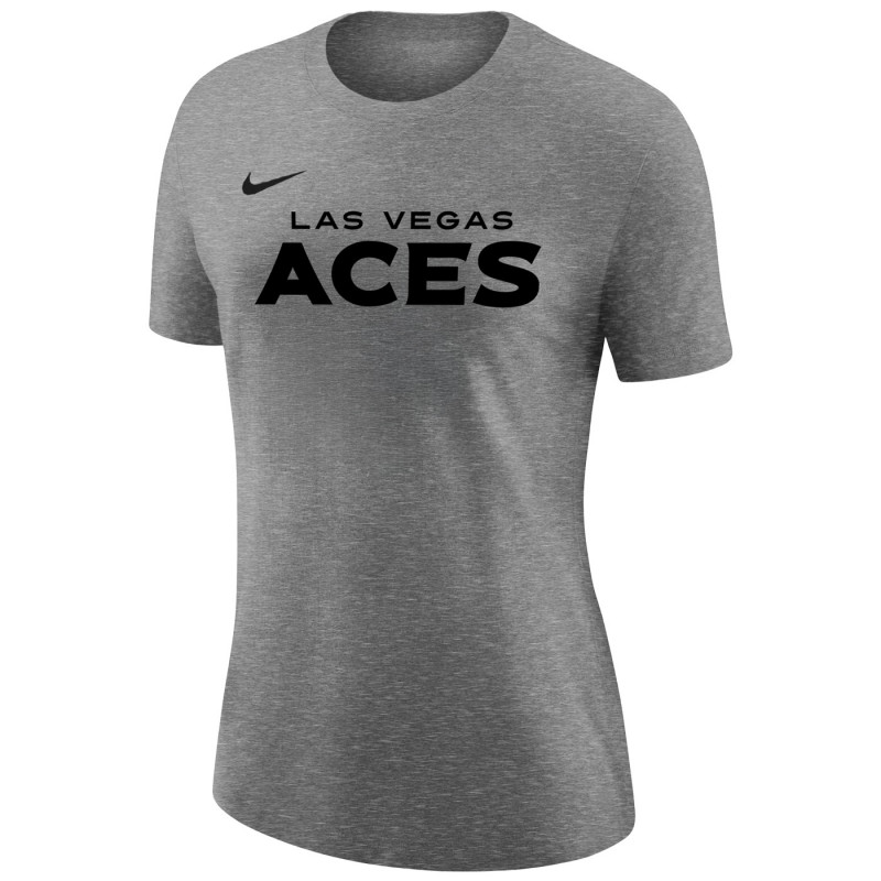 NIKE WOMENS LAS VEGAS ACES VARSITY LOGO SHORT SLEEVE TEE