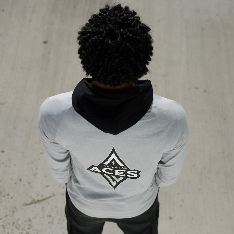 LAS VEGAS ACES TRADITION HOODED LONG SLEEVE TEE