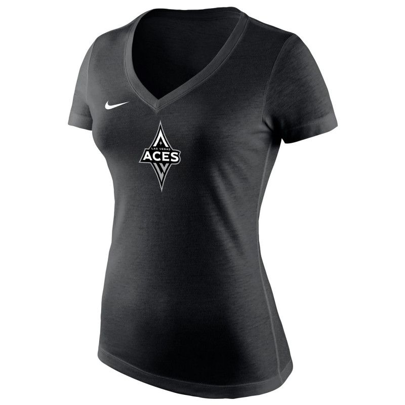 NIKE WOMENS LAS VEGAS ACES TRI BLEND VNECK TEE