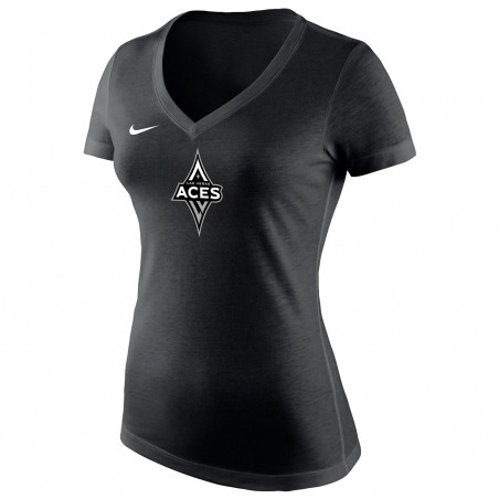 NIKE WOMENS LAS VEGAS ACES TRI BLEND VNECK TEE