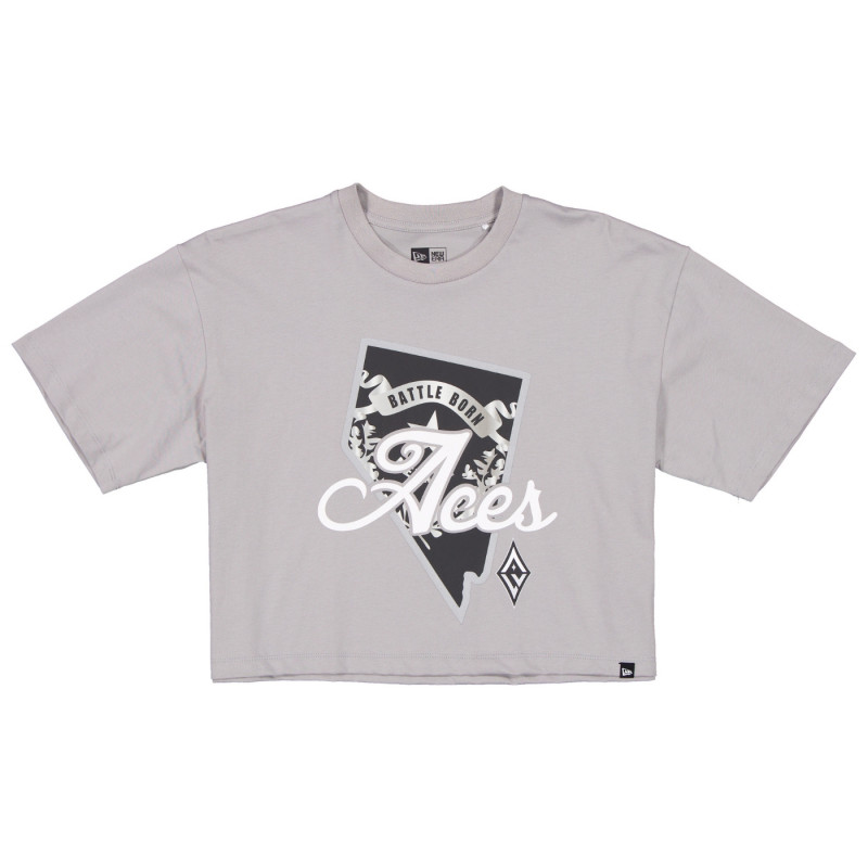 NEW ERA WOMENS LAS VEGAS ACES 2026 WNBA DRAFT BOXY CROP TEE