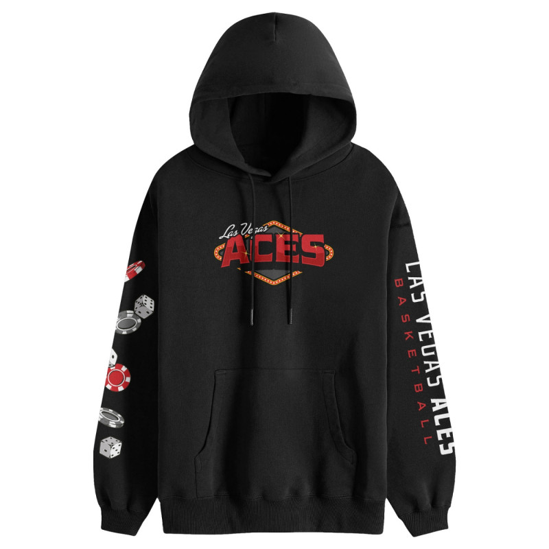 KILLER MERCH LAS VEGAS ACES FIVE OF A KIND POKER HOODIE