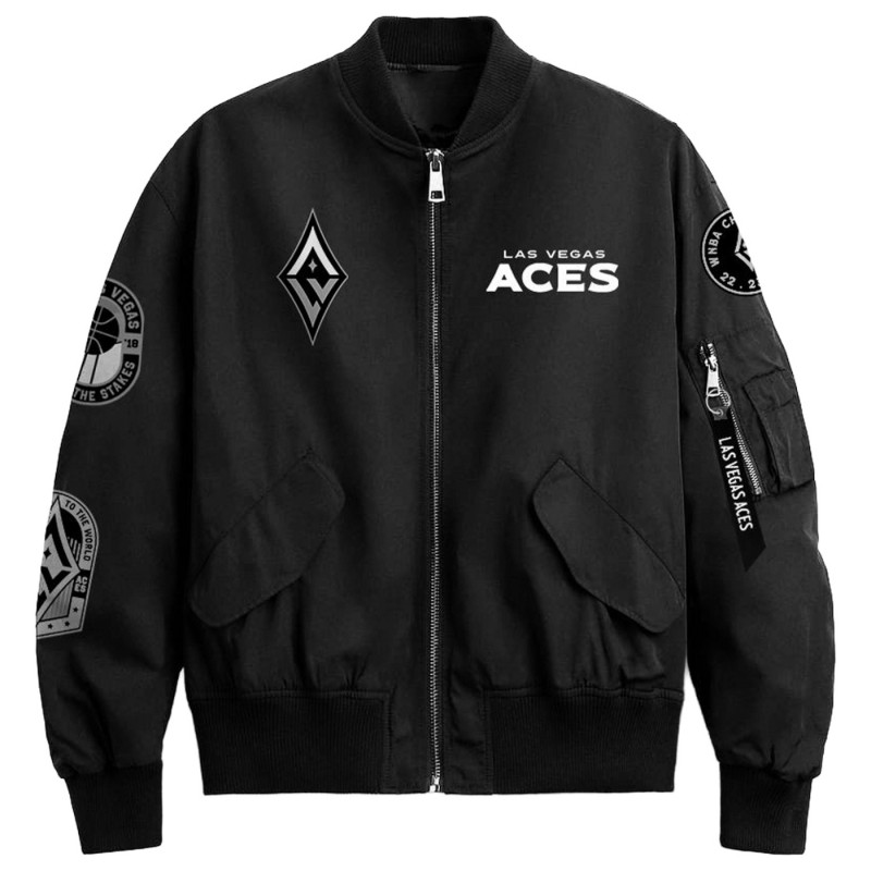 KILLER MERCH LAS VEGAS ACES RAISE THE STAKES BOMBER JACKET