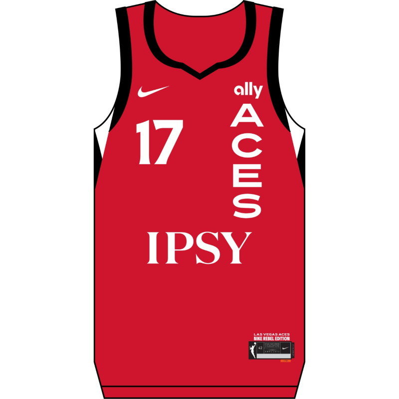 NIKE LAS VEGAS ACES MEGAN GUSTAFSON REBEL JERSEY