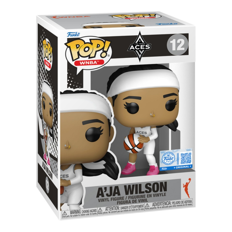 LAS VEGAS ACES A'JA WILSON WHITE JERSEY FUNKO POP!