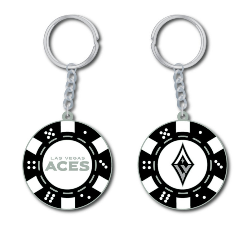 LAS VEGAS ACES POKER CHIP KEYCHAIN