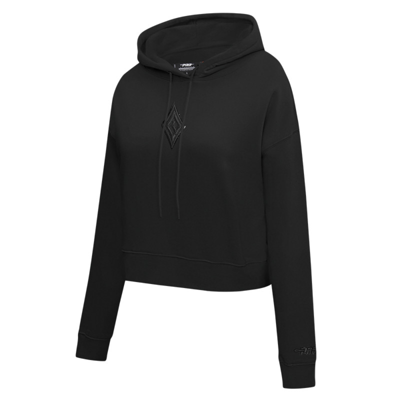 PRO STANDARD LAS VEGAS ACES WOMENS TRIPLE BLACK CROPPED HOODIE
