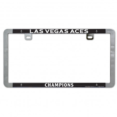 LAS VEGAS ACES CHROME METAL LICENSE PLATE FRAME