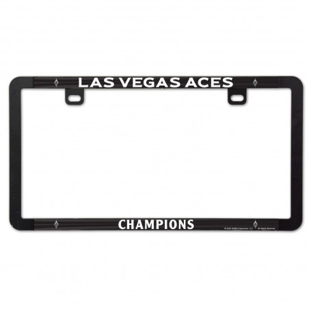 LAS VEGAS ACES BLACK METAL LICENSE PLATE FRAME