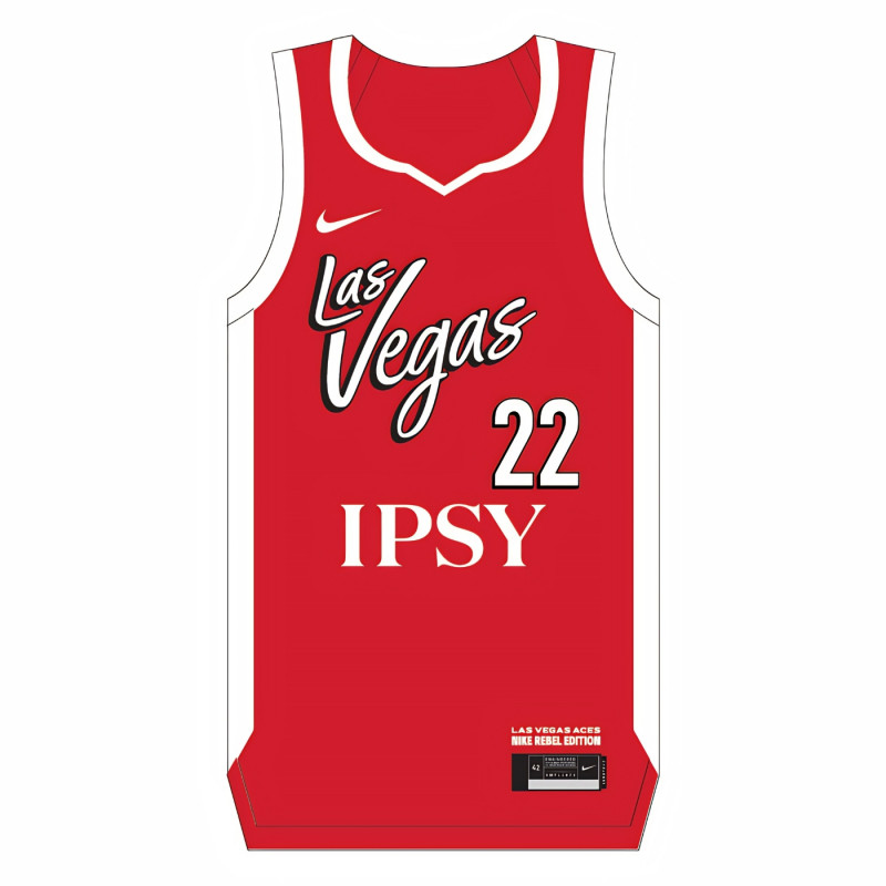NIKE LAS VEGAS ACES A'JA WILSON VICTORY REBEL JERSEY
