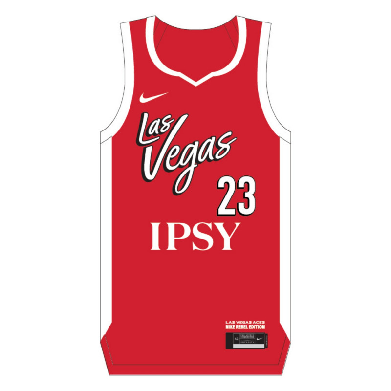 NIKE LAS VEGAS ACES CHENNEDY CARTER VICTORY REBEL JERSEY