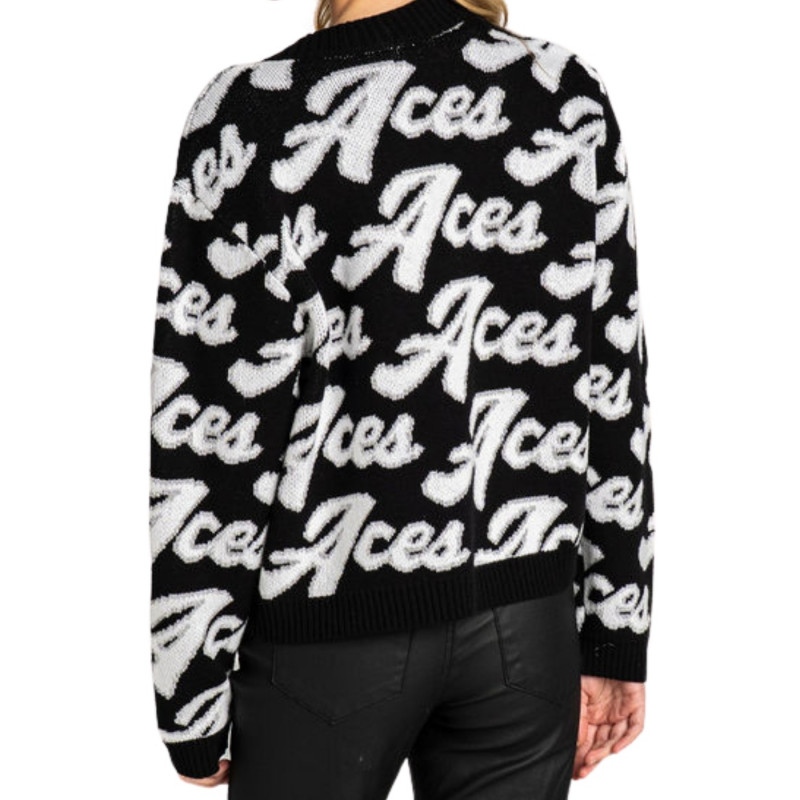 WOMENS LAS VEGAS ACES JACQUARD ALL OVER CARDIGAN