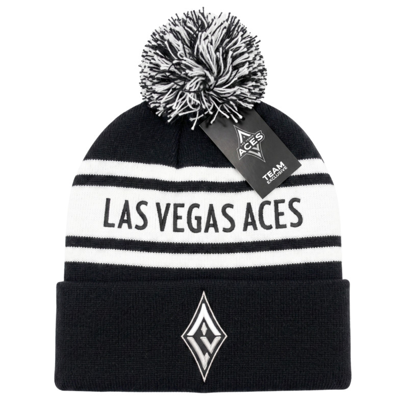 LAS VEGAS ACES STATEMENT WORDMARK POM KNIT CAP