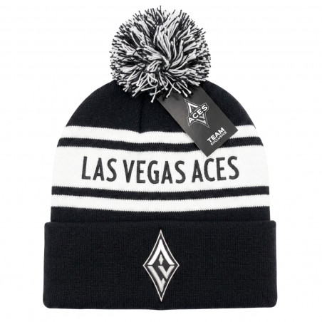 LAS VEGAS ACES STATEMENT WORDMARK POM KNIT CAP