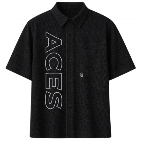 PEAU DE LOUP LAS VEGAS ACES MESH CLUB BUTTON UP SHIRT