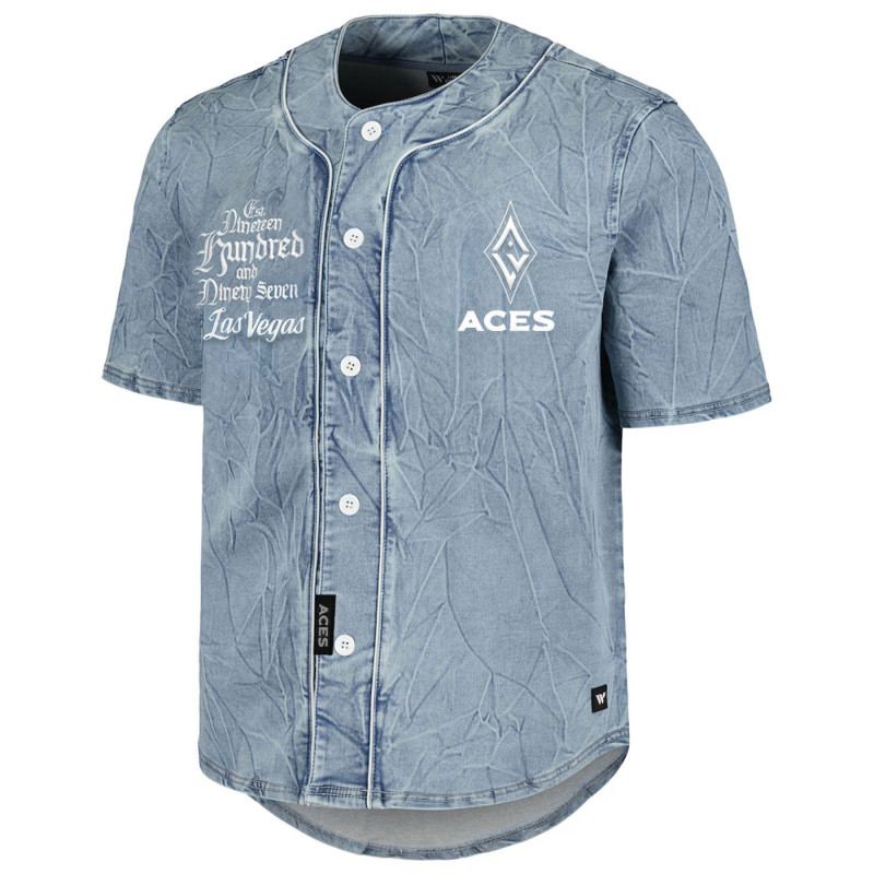 LAS VEGAS ACES BUTTON UP DENIM SHIRT