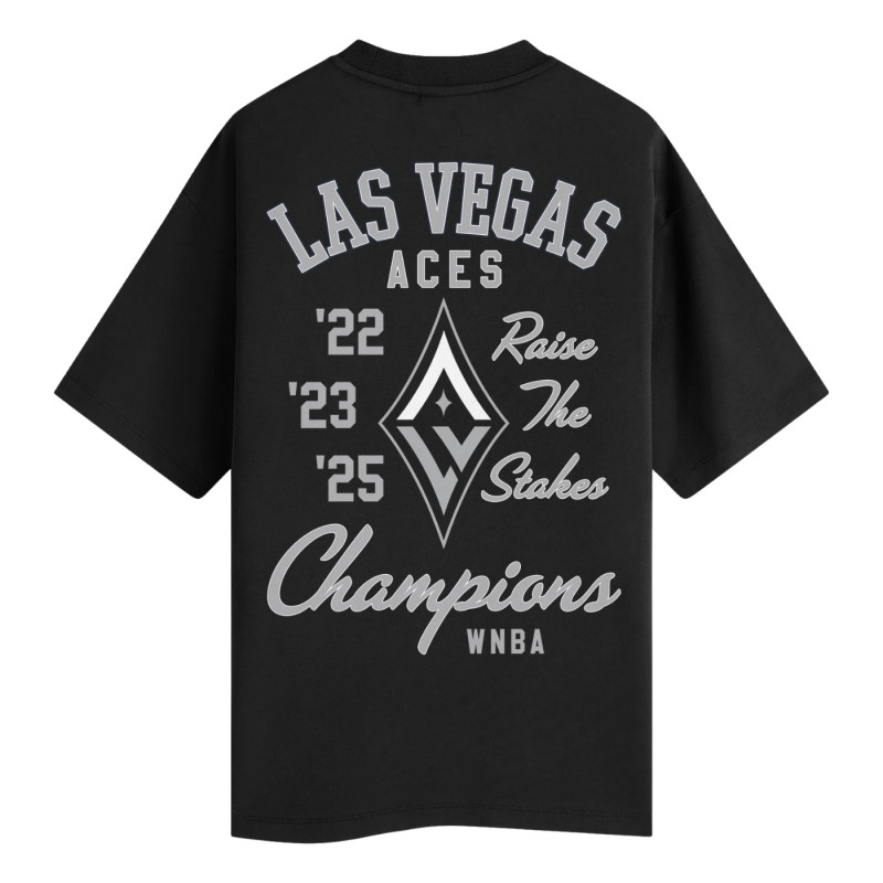 KILLER MERCH LAS VEGAS ACES BLACK RAISE THE STAKES CHAMPIONS TEE