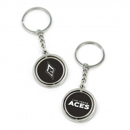 LAS VEGAS ACES SPINNING LOGO KEYCHAIN