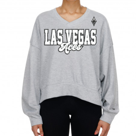 NEW ERA WOMENS LAS VEGAS ACES FAN CREWNECK SWEATSHIRT
