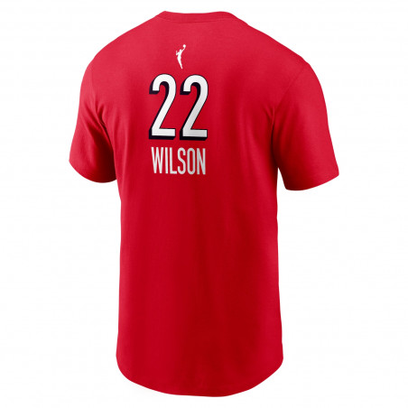 NIKE LAS VEGAS ACES A'JA WILSON NAME AND NUMBER VICTORY REBEL TEE