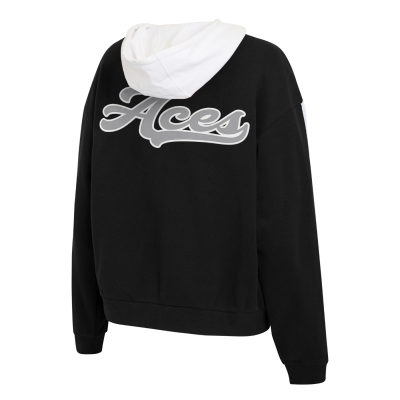 WEAR BY ERIN ANDREWS WOMENS LAS VEGAS ACES COLOR BLOCKED FULL-ZIP HOODIE