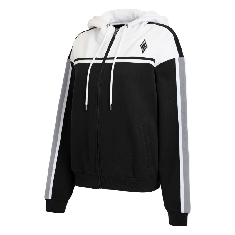 WEAR BY ERIN ANDREWS WOMENS LAS VEGAS ACES COLOR BLOCKED FULL-ZIP HOODIE