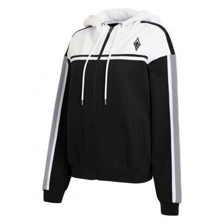 WEAR BY ERIN ANDREWS WOMENS LAS VEGAS ACES COLOR BLOCKED FULL-ZIP HOODIE