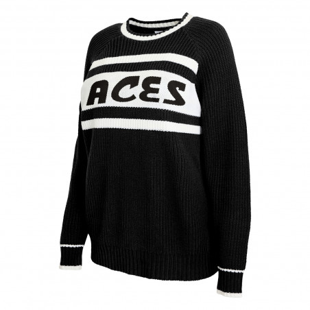 WEAR BY ERIN ANDREWS WOMENS LAS VEGAS ACES RAGLAN SHAKER SWEATER