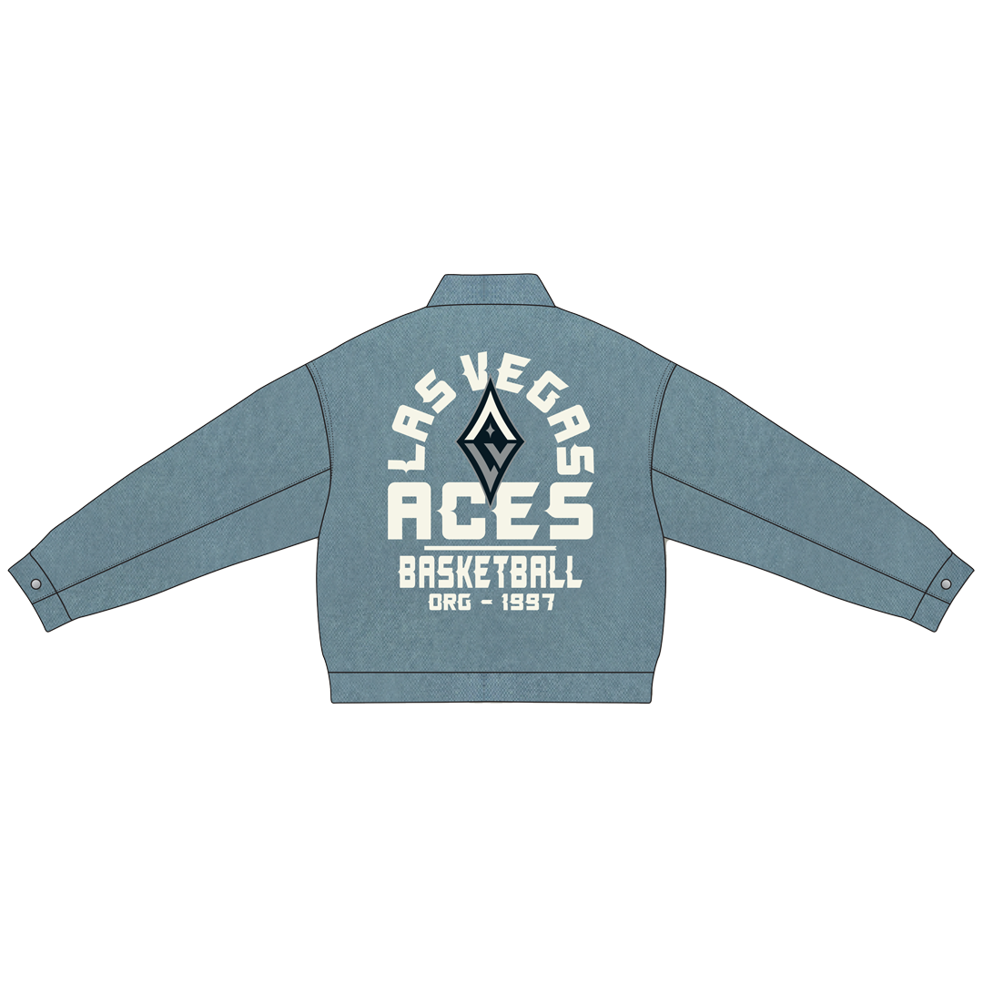 Las Vegas Aces Full Zip Denim Jacket