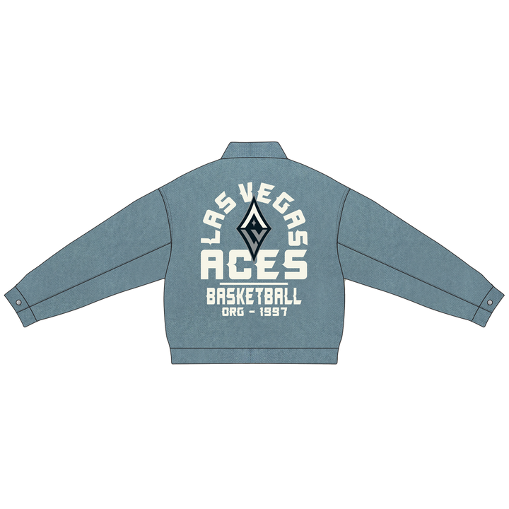 Las Vegas Aces Full Zip Denim Jacket