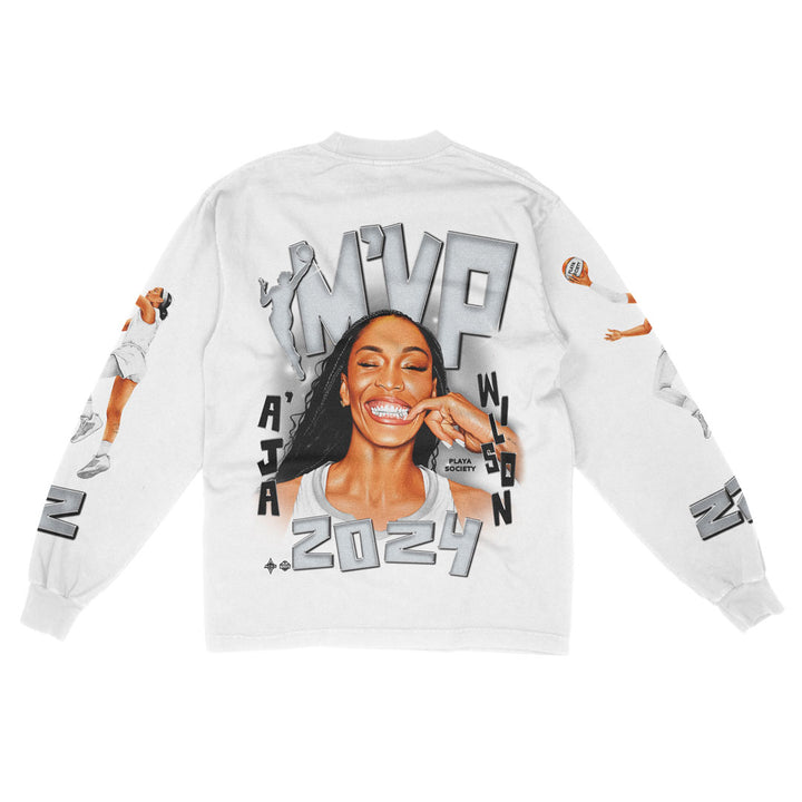 Las Vegas Aces A'ja Wilson 2024 M'VP Long Sleeve Tee