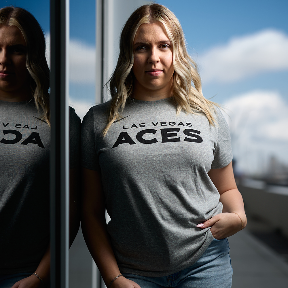 Las Vegas Aces Nike Women's Varsity Wordmark Tee