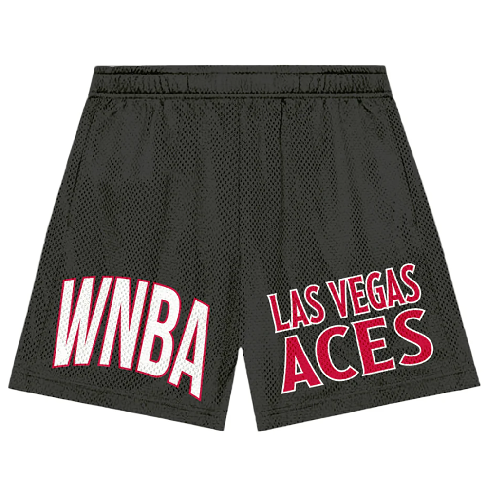 Las Vegas Aces Playa Society Mesh Stacked Logo Shorts