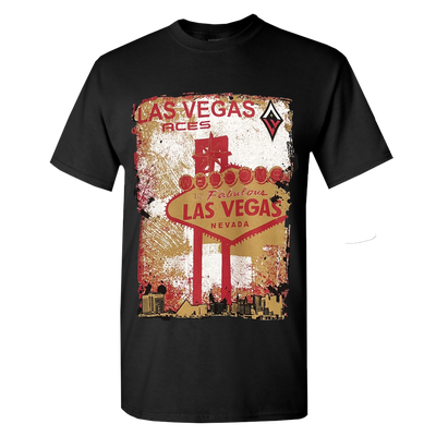 Las Vegas Aces Stadium Essentials Unisex Black City Photo Tee