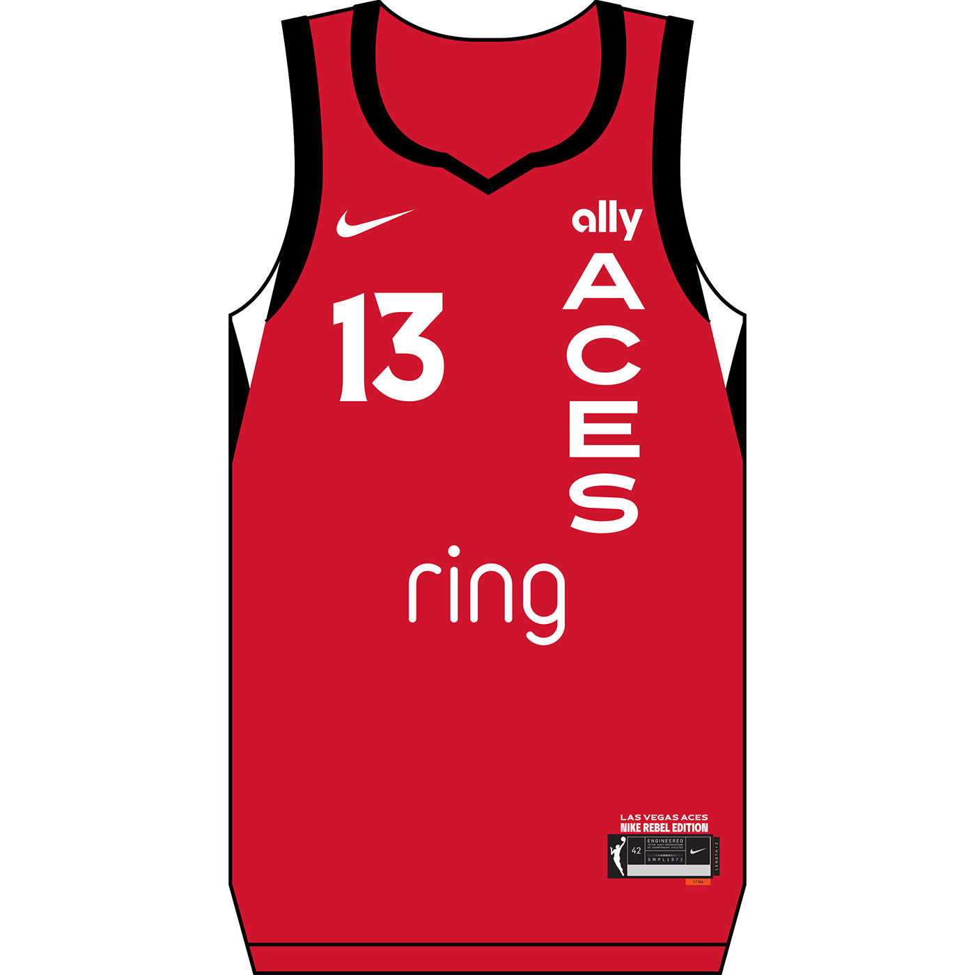 NIKE LAS VEGAS ACES AALIYAH NYE REBEL JERSEY